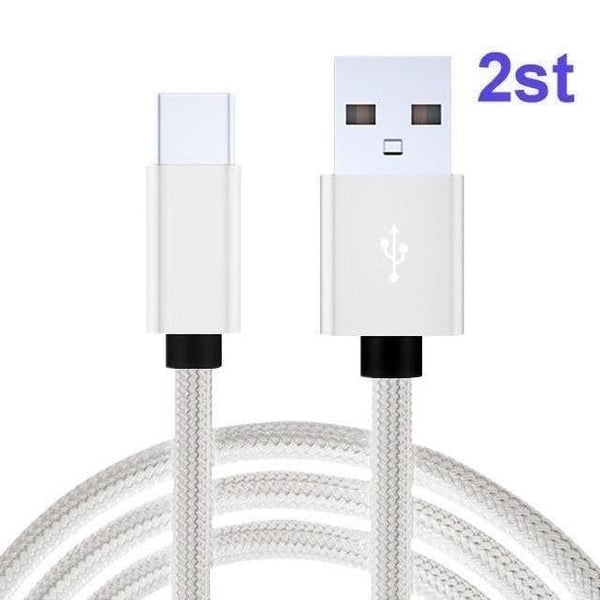 2-pakkaus Huawei-yhteensopiva kaapeli Laturi SuperCharge 2m punottu