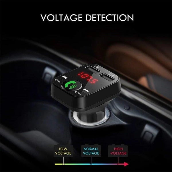 FM X10 Transmitter with Bluetooth Handsfree 4 in 1 Black