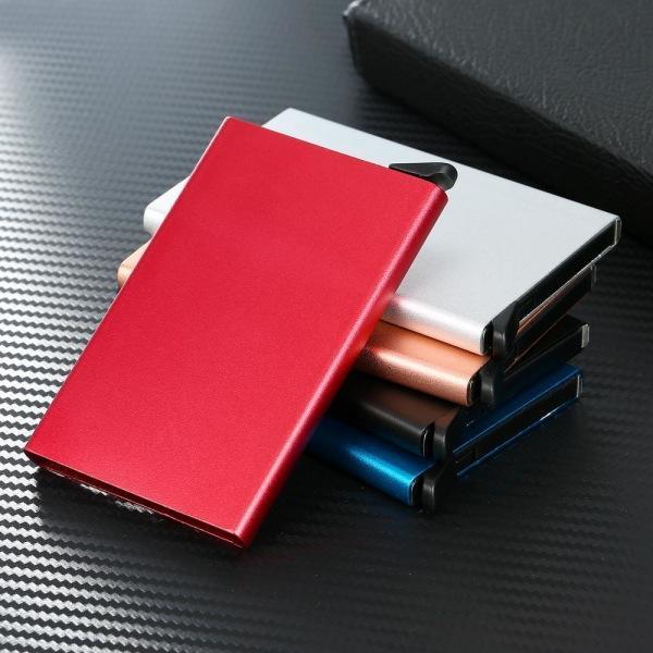 Card holder Aluminum compartment with RFID protection