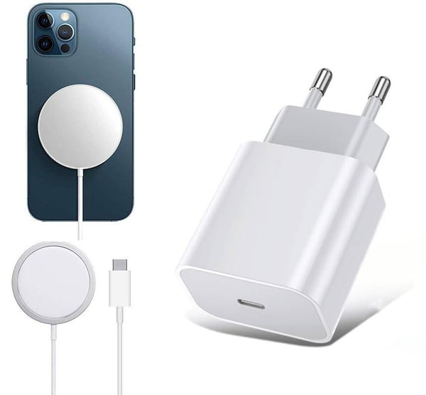 iPhone Magneettinen Magsafe-laturi (langaton) seinälaturilla