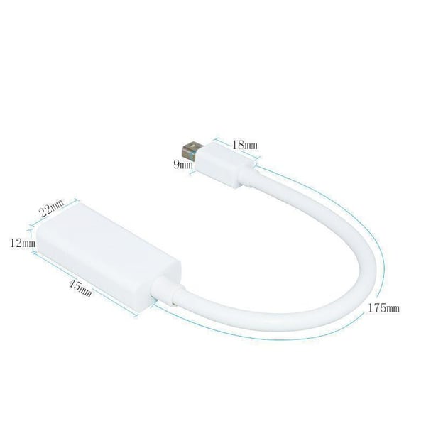 Macbook Thunderbolt Displayport - HDMI-sovitin, musta
