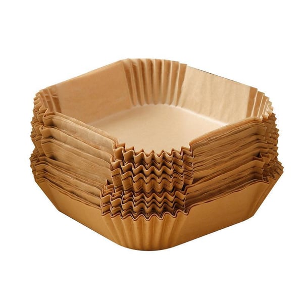 Neliönmuotoiset 100 kpl Air Fryer -paperit airfryerille 20 x 20 cm