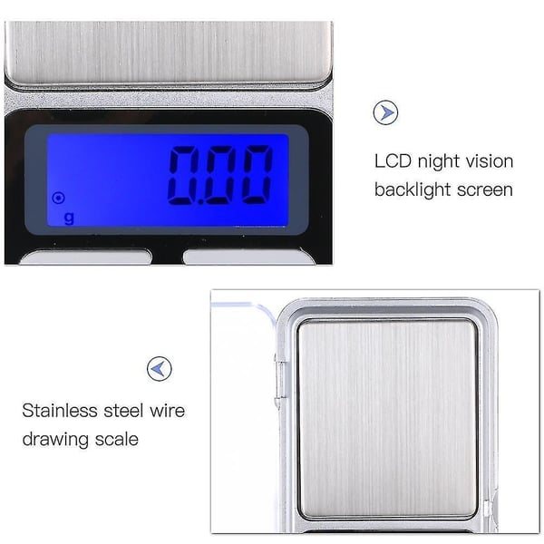 1st Pocket Scale, digitaalinen vaaka taskukoossa, koruvaaka 0,01-200g