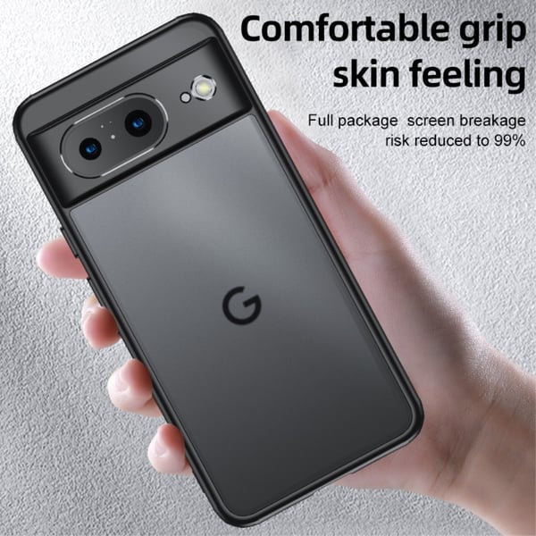 SKALO Google Pixel 8 TPU Clear Hybrid Cover - Sort
