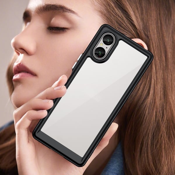 SKALO Sony Xperia 5 V Farve Bumper Cover - Sort