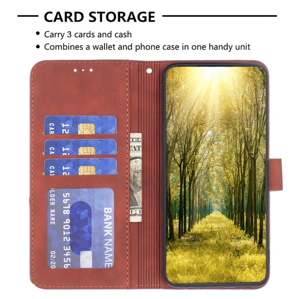 Xiaomi 13T/13T Pro BINFEN COLOR Præget Flip Cover - Brun