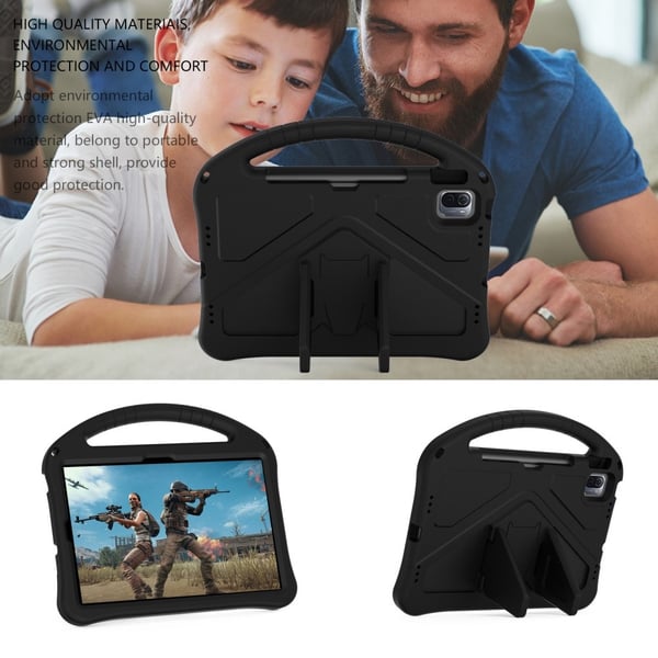 SKALO Xiaomi Pad 6 Lapsikuori kahvalla ja jalustalla - Musta