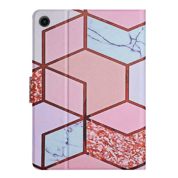 SKALO Samsung Tab A9 Marmor Flip Cover - Pink