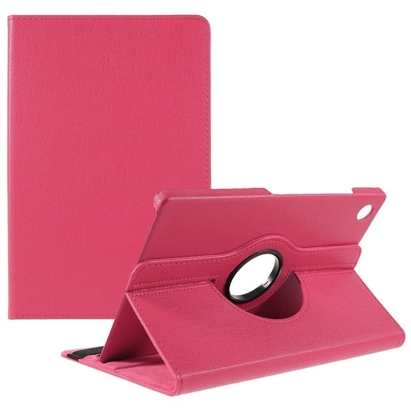 SKALO Samsung Tab A9+ 360 Litchi Suojakotelo - Cerise SKALO Samsung Tab A9+ 360 Litchi Suojakotelo - Cerise