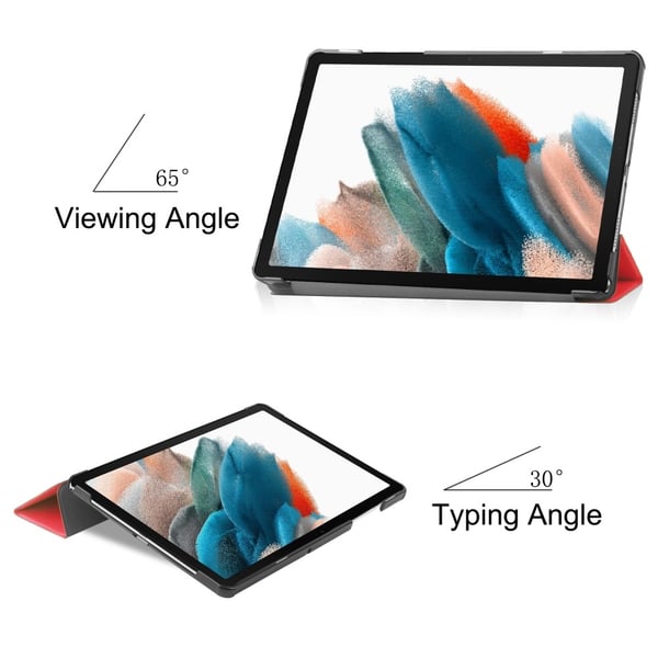 SKALO Samsung Tab A9+ Trifold Suojakotelo - Punainen