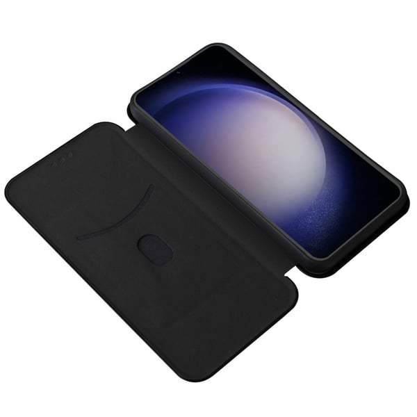 SKALO Samsung S23 FE Carbon Fiber Pungetui - Sort