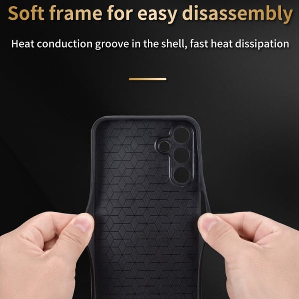 SKALO Samsung A15 4G AZNS PU læder Cover - Brun
