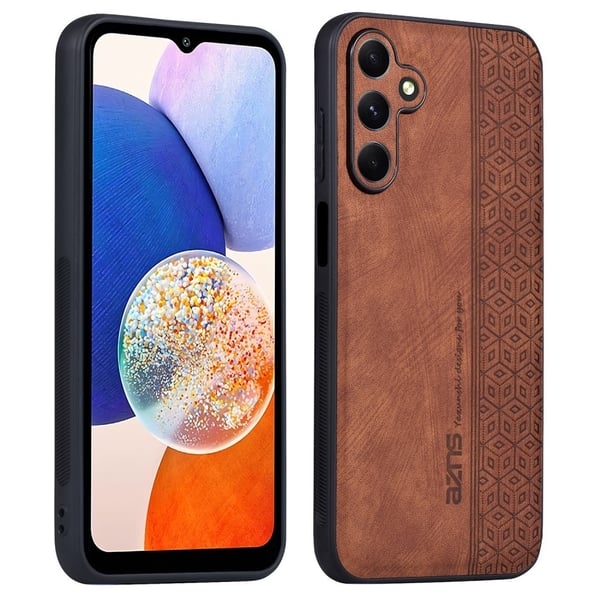 SKALO Samsung A15 4G AZNS PU læder Cover - Brun