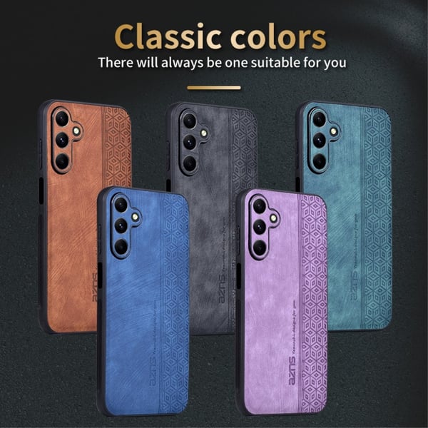 SKALO Samsung A15 4G AZNS PU læder Cover - Brun
