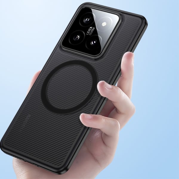 SKALO Xiaomi 14 5G Twill Magnetic Ring Cover - Sort