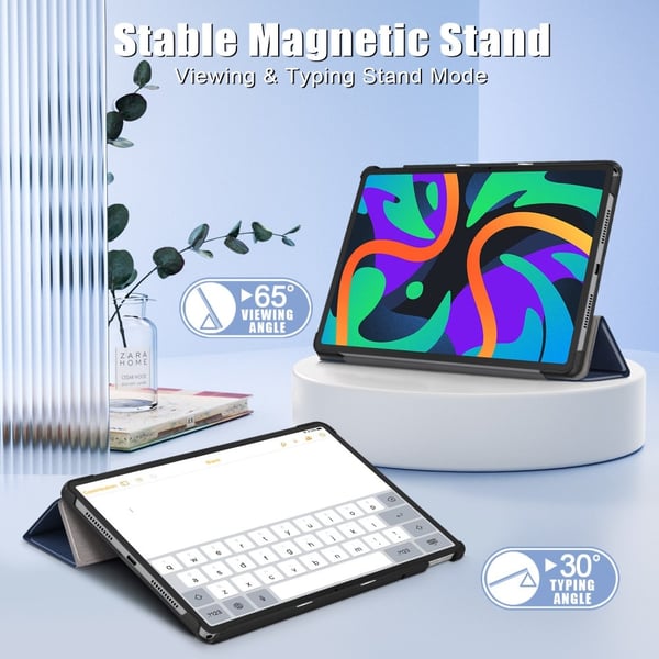 SKALO Lenovo Tab M11 Trifold Flip Cover - Mørkeblå