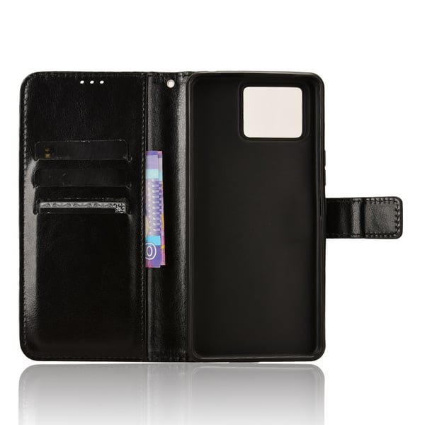 SKALO Asus Zenfone 11 Ultra 5G Crazy Horse Pungetui PU læder - Sort