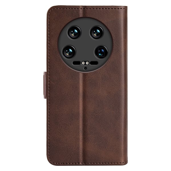 SKALO Xiaomi 14 Ultra 5G Premium Wallet Flip Cover - Brun