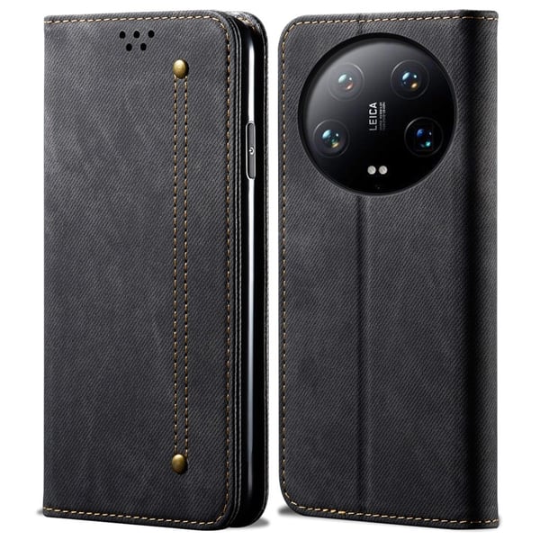 SKALO Xiaomi 14 Ultra 5G Jeans Flip Cover - Sort