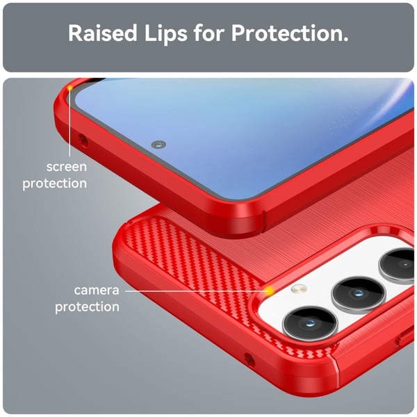 SKALO Samsung A35 5G Armor Carbon Stødsikker TPU-cover