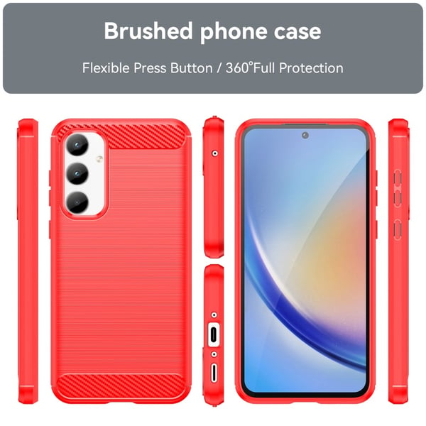 SKALO Samsung A35 5G Armor Carbon Stødsikker TPU-cover