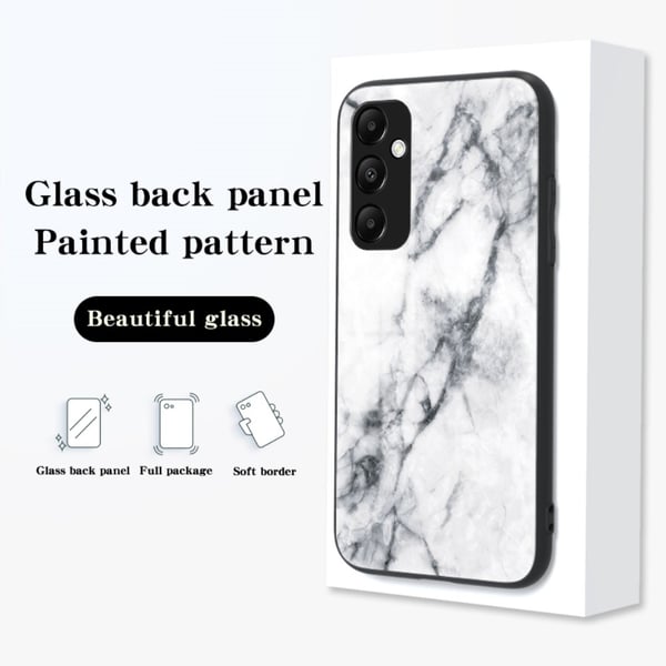 SKALO Samsung A35 5G Marmor hærdet glas TPU Cover - #1