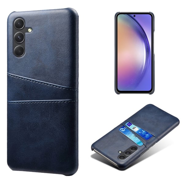 SKALO Samsung A35 5G PU-læder Kortholder Cover - Blå