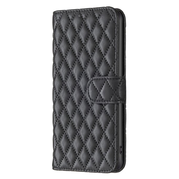 SKALO Samsung A35 5G BINFEN COLOR Quiltat Plånbok - Svart