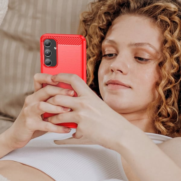 SKALO Samsung A55 5G Armor Carbon Stødsikker TPU-cover