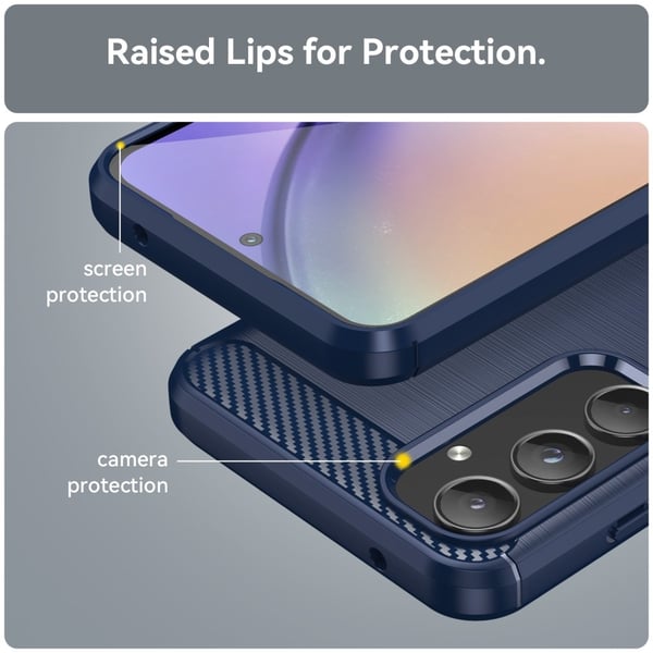 SKALO Samsung A55 5G Armor Carbon Stødsikker TPU-cover