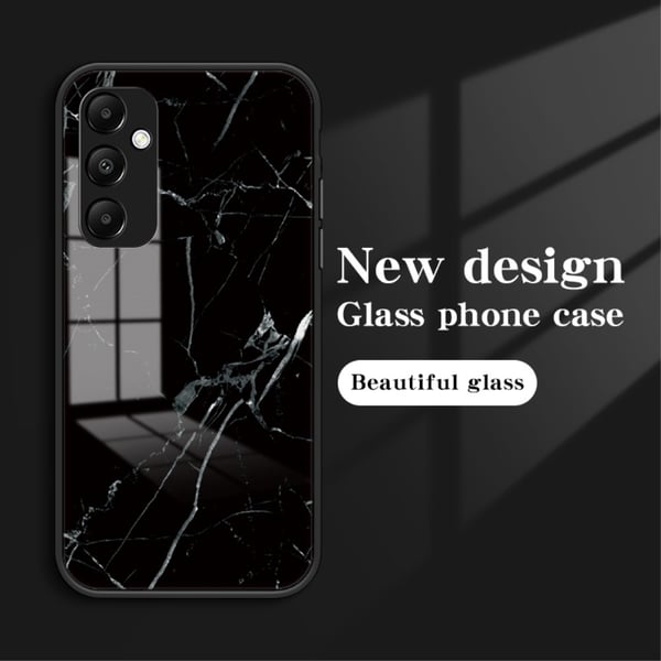 SKALO Samsung A55 5G Marmor hærdet glas TPU Cover - #4