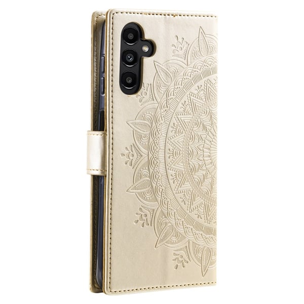 SKALO Samsung A55 5G Mandala Flip Cover - Guld