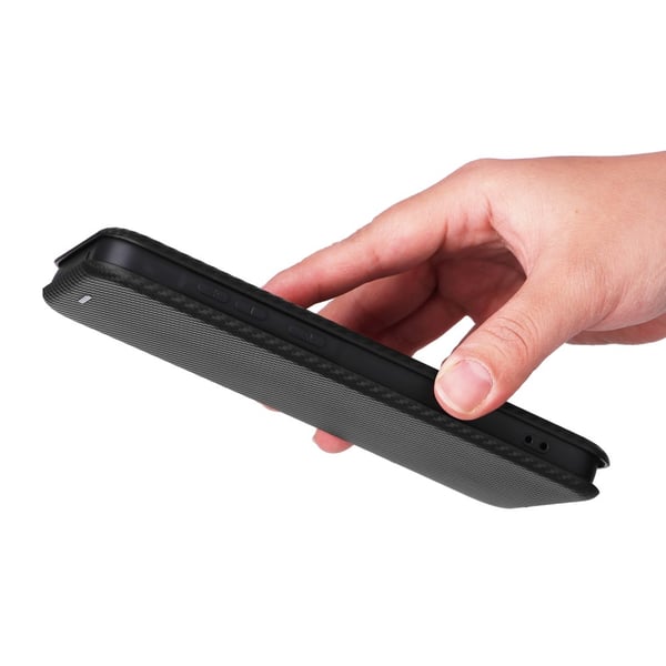 SKALO Samsung A55 5G Carbon Fiber Pungetui - Sort