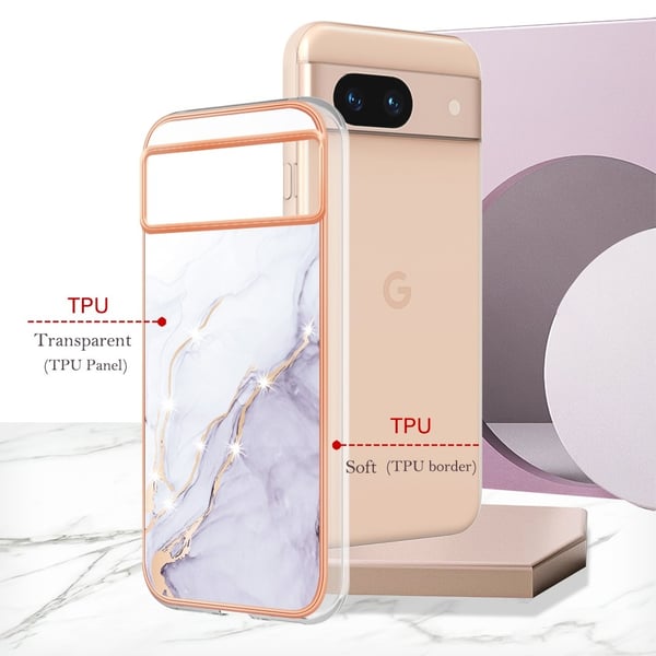 SKALO Google Pixel 8a Marmori TPU kuori - #2