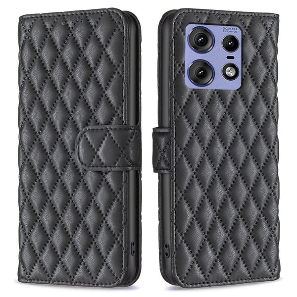 SKALO Motorola Edge 50 Pro 5G BINFEN COLOR Quiltet Pung - Sort