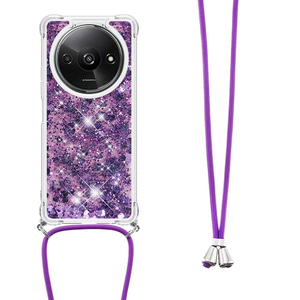 SKALO Xiaomi Redmi A3 Kvicksand Glitter Mobile Collar - Lilla