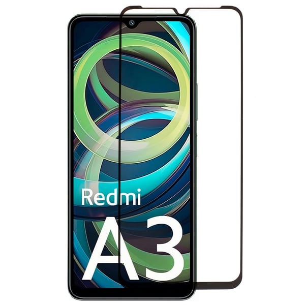 2-PAK SKALO Xiaomi Redmi A3 FULL-FIT Hærdet Glas Skærmbeskyttelse - Svart