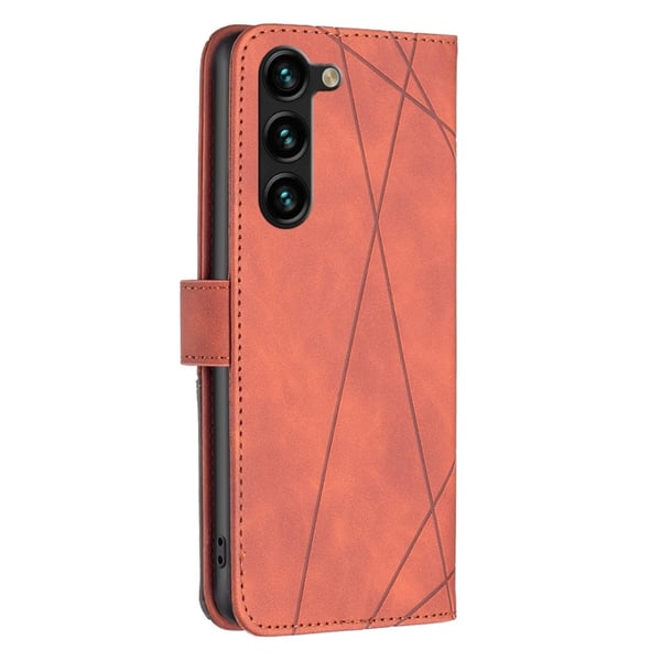 SKALO Samsung S24+ BINFEN COLOR Præget Flip Cover - Brun