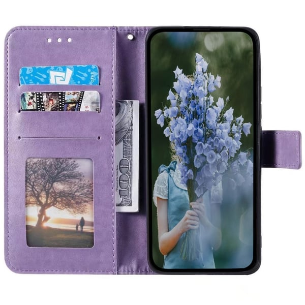 SKALO Motorola Edge 50 Fusion Mandala Flip Cover - Lilla