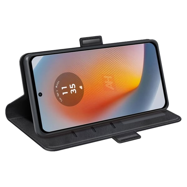 SKALO Motorola Edge 50 Fusion Premium Cut Flip Cover - Sort