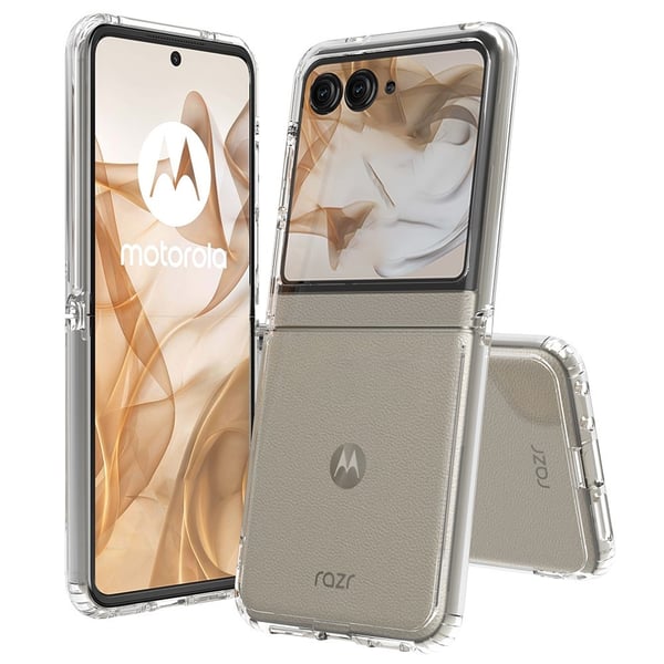 SKALO Motorola Razr 50 5G TPU Clear Hybrid Cover - Gennemsigtig