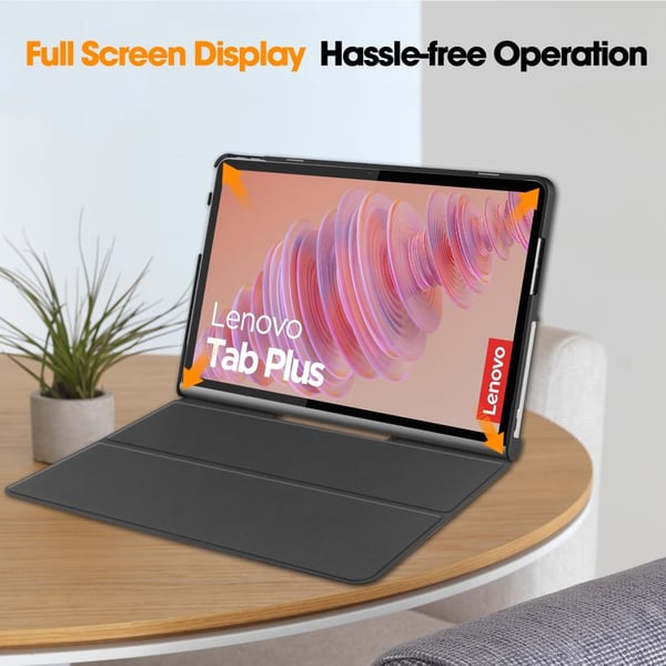 SKALO Lenovo Tab Plus 11.5" Duofold PU-læder Cover - Blå