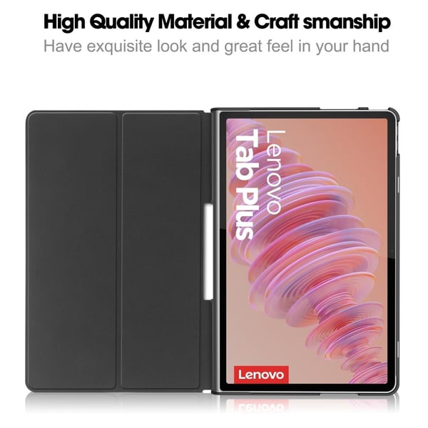 SKALO Lenovo Tab Plus 11.5" Duofold PU-læder Cover - Blå