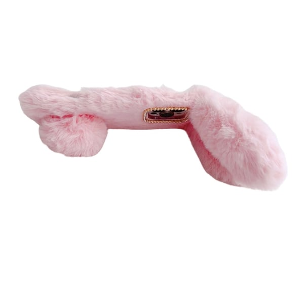 SKALO iPhone 16 Pro 3D Soft Furry Bunny Ears Cover - Grå