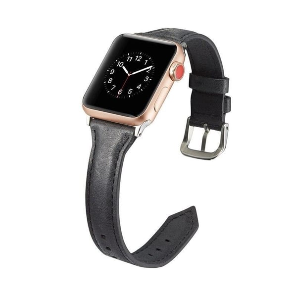 SKALO Kapea nahkaranneke Apple Watch Series 4-6 40mm