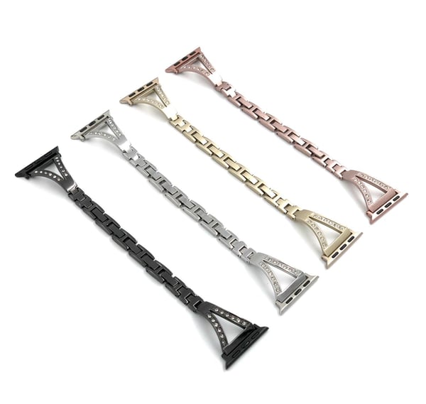 SKALO Smalt Metalarmbånd Bling Apple Watch Series 4-6 40mm
