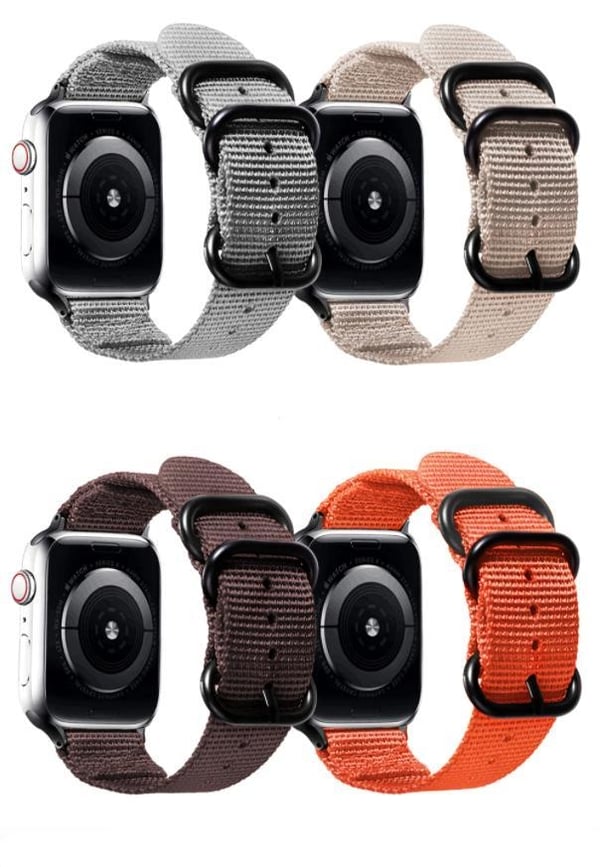 SKALO Nato-ranneke Nylon Apple Watch Series 7-9 41mm