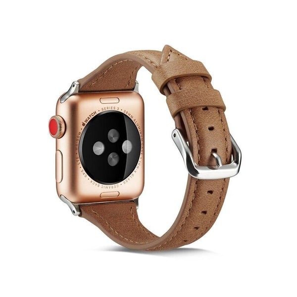 SKALO Kapea nahkaranneke Apple Watch Series 10 42mm
