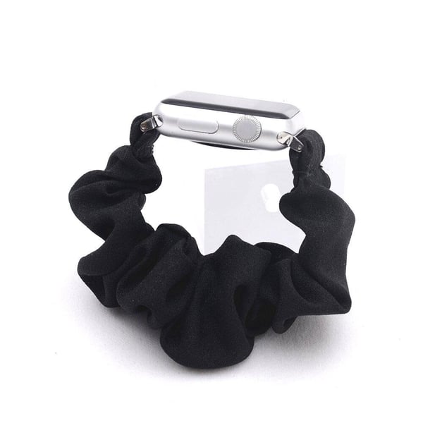 SKALO Scrunchie-ranneke Apple Watch SE 44mm - Musta