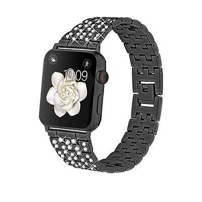 SKALO Teräsranneke Bling Apple Watch Series 10 46mm